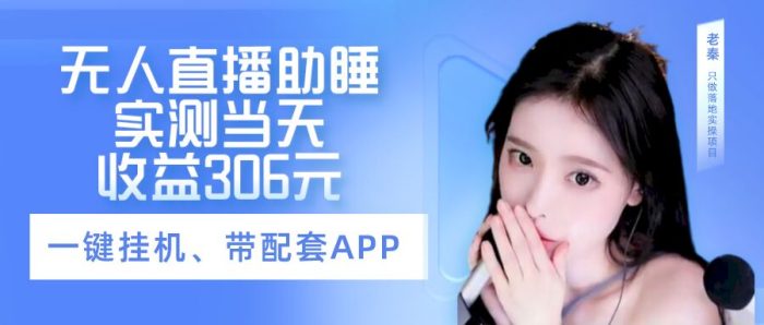 无人直播助睡、实测当天变现306元、一键挂机即可|小鸡网赚博客