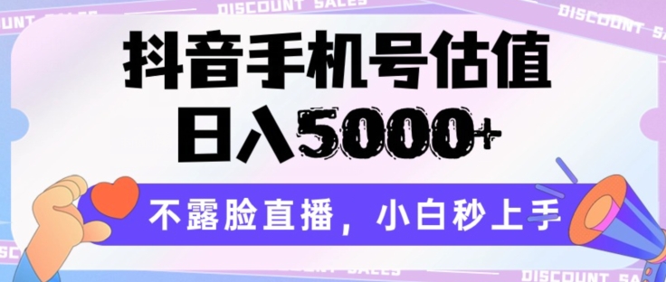 抖音手机号估值，日入5000+，不露脸直播，小白秒上手【揭秘】|小鸡网赚博客