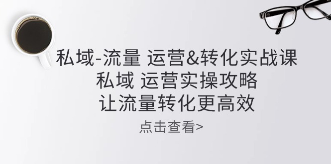 （10739期）私域-流量 运营&转化实操课：私域 运营实操攻略 让流量转化更高效|小鸡网赚博客