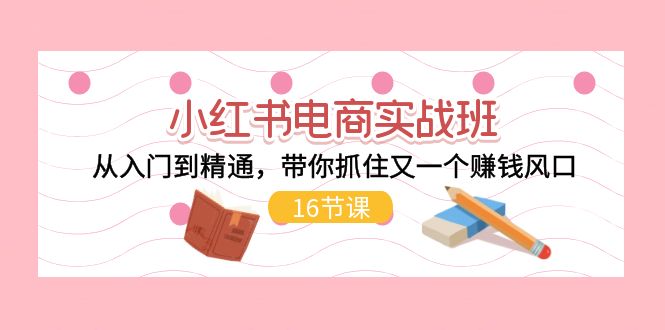 小红书电商实战班，从入门到精通，带你抓住又一个赚钱风口（17节）|小鸡网赚博客