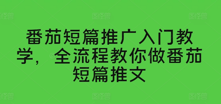番茄短篇推广入门教学，全流程教你做番茄短篇推文|小鸡网赚博客