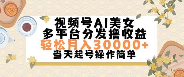 视频号AI美女，轻松月入30000+,操作简单轻松上手|小鸡网赚博客