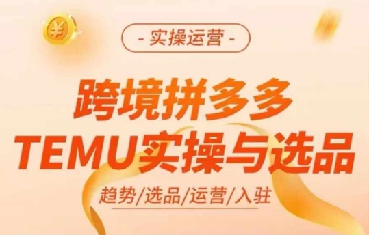 跨境拼多多TEMU实操与选品，多多temu跨境选品运营实操|小鸡网赚博客