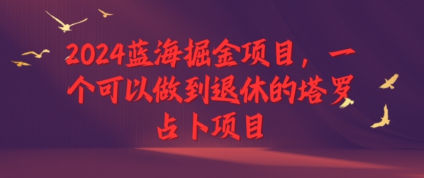 2024蓝海掘金项目，一个可以做到退休的塔罗占卜项目|小鸡网赚博客