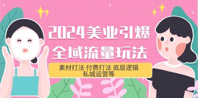 2024美业-引爆全域流量玩法，素材打法 付费打法 底层逻辑 私城运营等(31节)|小鸡网赚博客