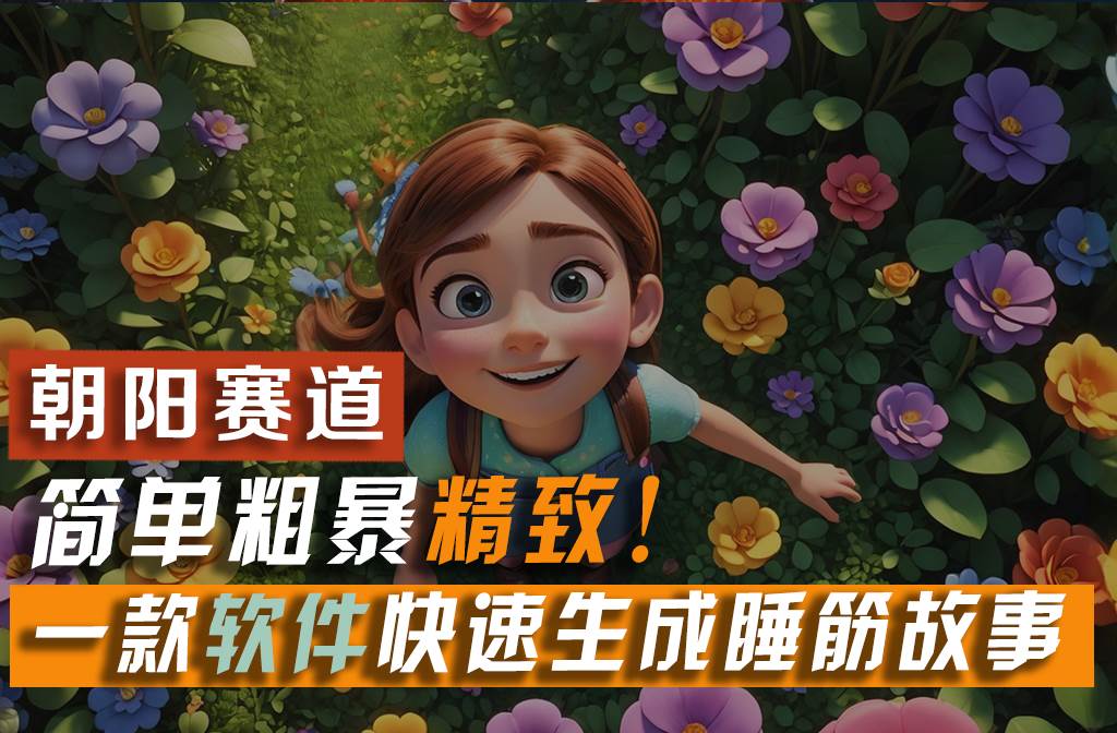 利用一款软件5分钟一条爆款睡前故事，简单粗暴精致！小白月入2w+|小鸡网赚博客
