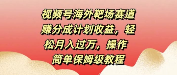 视频号海外靶场赛道赚分成计划收益，轻松月入过万，操作简单保姆级教程|小鸡网赚博客