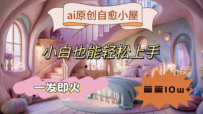 ai原创治愈小屋，小白也能轻松上手，一发即火，篇篇10w+【揭秘】|小鸡网赚博客