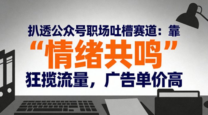 扒透公众号职场吐槽赛道：靠“情绪共鸣”狂揽流量，广告单价高|小鸡网赚博客