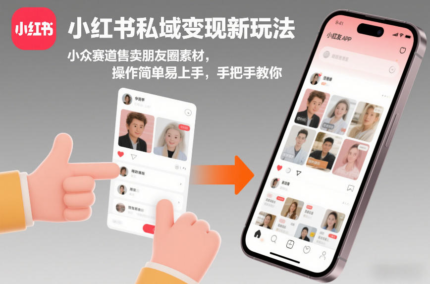 小红书私域变现新玩法，小众赛道售卖朋友圈素材，操作简单易上手，手把手教你|小鸡网赚博客