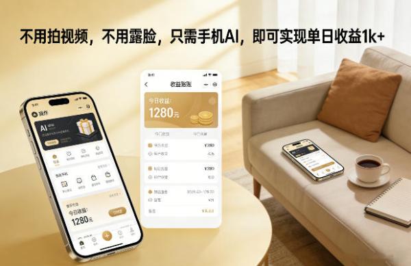 不用拍视频，不用露脸，只需手机AI，即可实现单日收益1k+【揭秘】|小鸡网赚博客