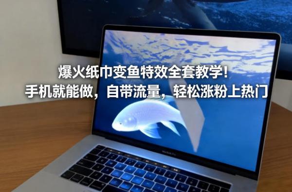 爆火纸巾变鱼特效全套教学！手机就能做，自带流量，轻松涨粉上热门|小鸡网赚博客