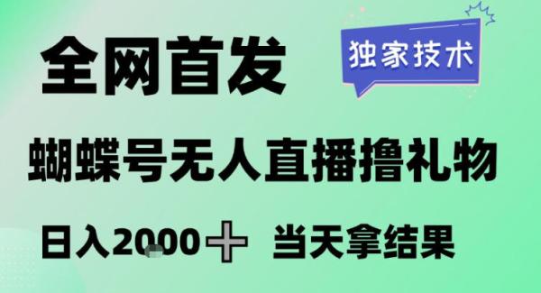 2026最新蝴蝶号无人直播掘金，独家技术，全网首发小白做了一个月收益3W，长期稳定可做【揭秘】|小鸡网赚博客