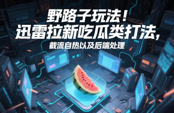 野路子玩法！迅雷拉新吃瓜类打法，截流自热以及后端处理|小鸡网赚博客