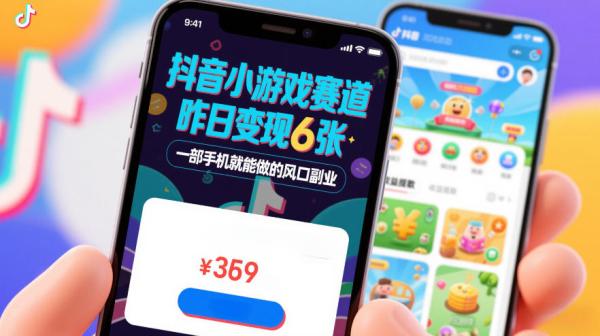 抖音小游戏赛道，昨日变现600+，零基础一部手机就能做的风口副业【揭秘】|小鸡网赚博客