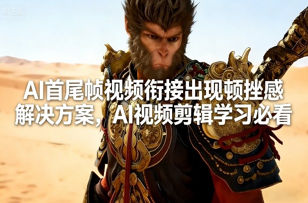 AI首尾帧视频衔接出现顿挫感解决方案，AI视频剪辑学习必看|小鸡网赚博客