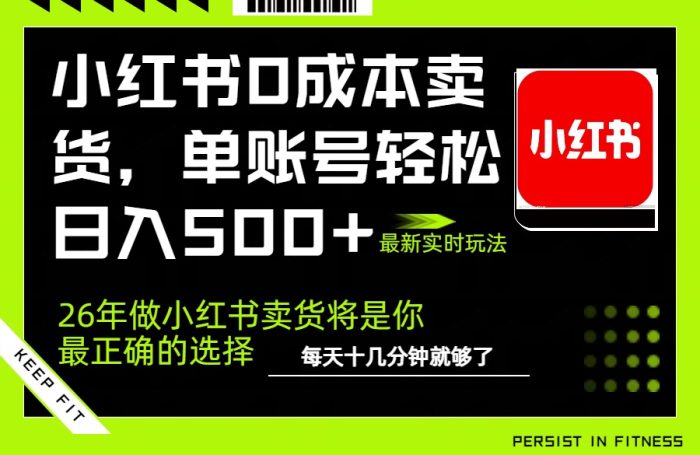 小红书0成本AI卖货,单账号轻松日入500+,完全托管AI,可矩阵放大|小鸡网赚博客