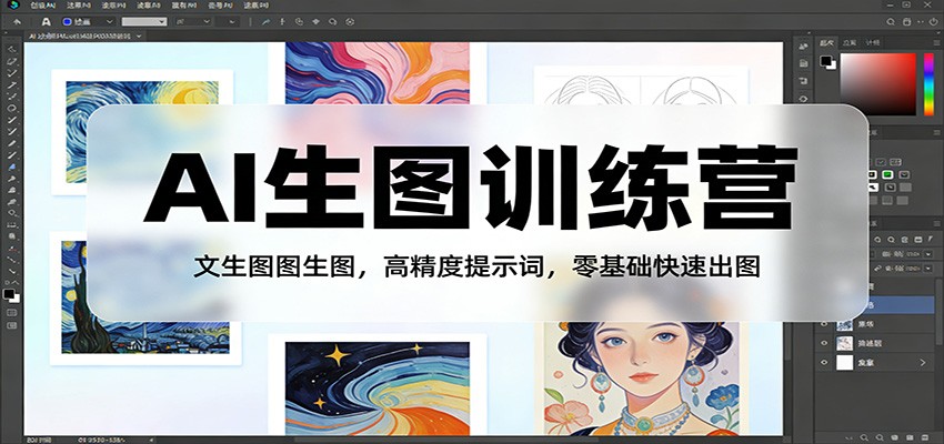 AI生图训练营：文生图图生图，高精度提示词，零基础快速出图|小鸡网赚博客