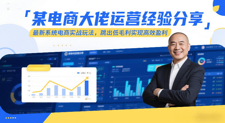 某电商大佬运营经验分享，最新系统电商实战玩法，跳出低毛利实现高效盈利(更新)|小鸡网赚博客