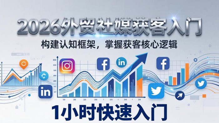 2026 外贸社媒获客入门：1小时搭建认知框架，新手快速开启社媒获客之路|小鸡网赚博客
