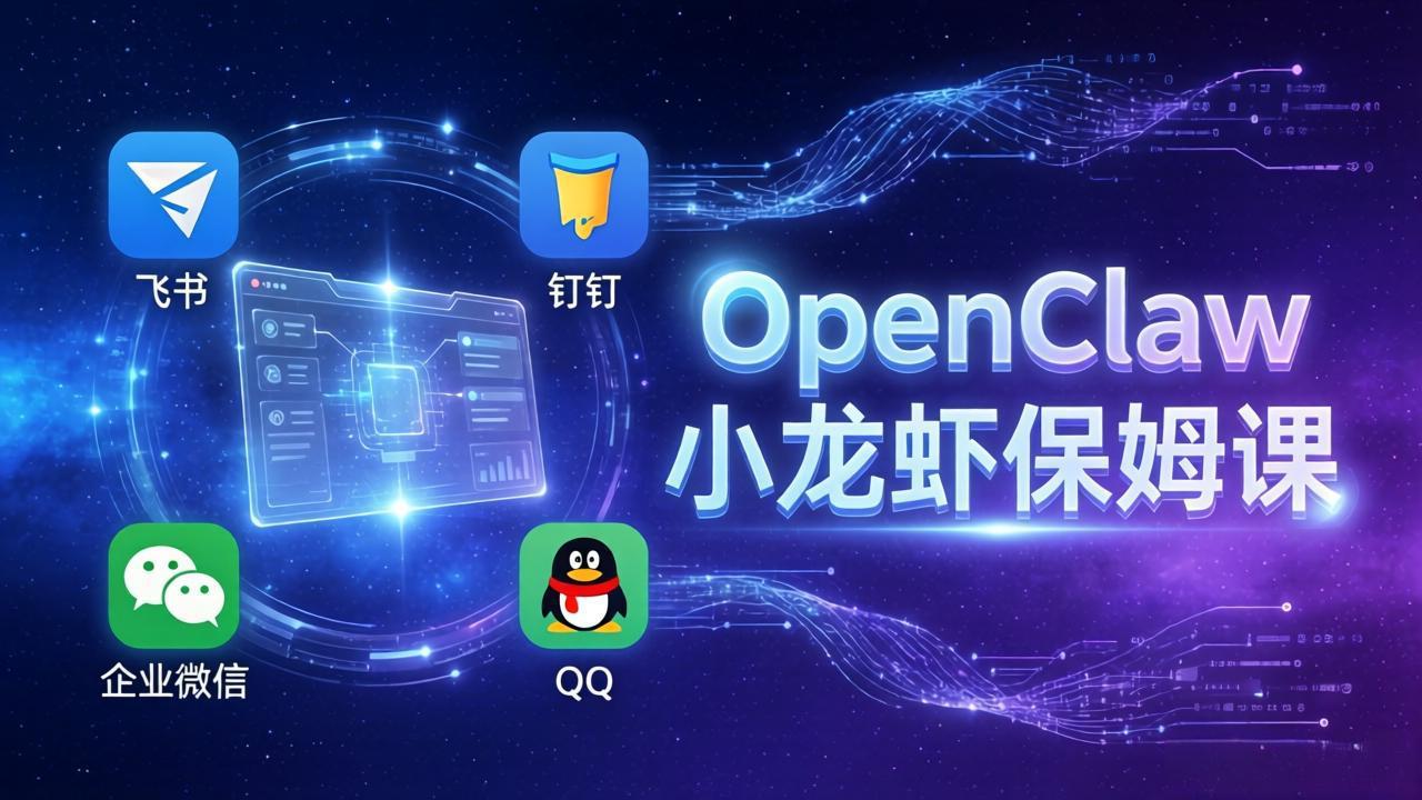 OpenClaw小龙虾保姆课： Windows/macOS/Linux/Docker全系统安装，飞书+钉钉+企业微信+QQ 全接入|小鸡网赚博客