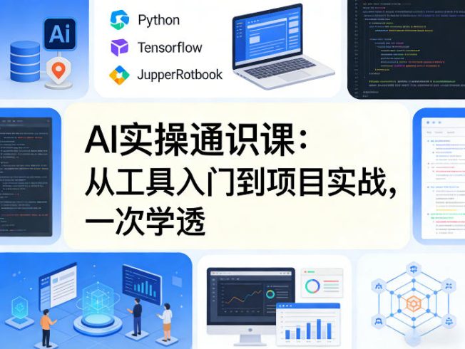 AI实操通识课,从工具入门到项目实战,一次学透|小鸡网赚博客
