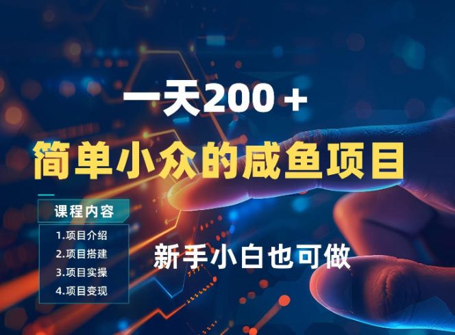 一天收入2张，一个简单小众的咸鱼项目，0门槛小白也能做|小鸡网赚博客
