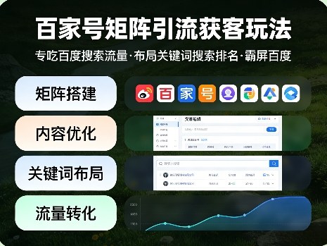 百家号矩阵引流获客玩法，专吃百度搜索流量，布局关键词搜索排名，霸屏百度|小鸡网赚博客