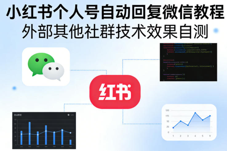 小红书个人号自动回复微信教程，外部其他社群技术，效果自测|小鸡网赚博客