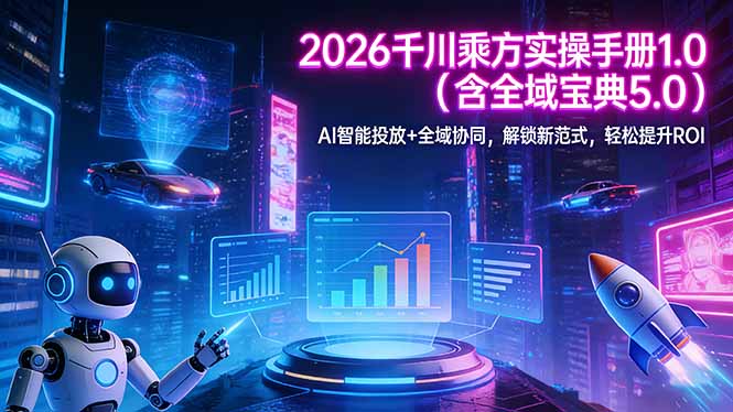 2026 千川乘方实操手册 1.0(含全域宝典 5.0|小鸡网赚博客