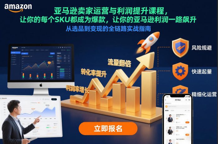 亚马逊卖家运营与利润提升课程，让你的每个SKU都成为爆款，让你的亚马逊利润一路飙升(更新26年3月)|小鸡网赚博客
