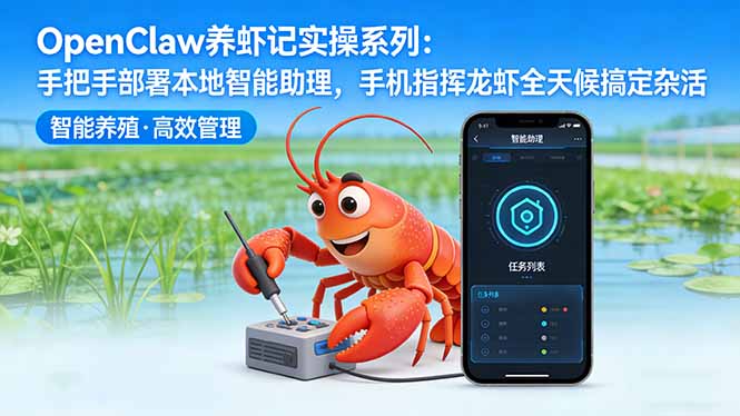 OpenClaw养虾记实操系列：手把手部署本地智能助理，手机指挥龙虾全天候搞定杂活|小鸡网赚博客