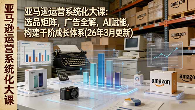 亚马逊运营系统化大课:选品矩阵,广告全解,AI赋能,构建千阶成长体系(26年3月更新