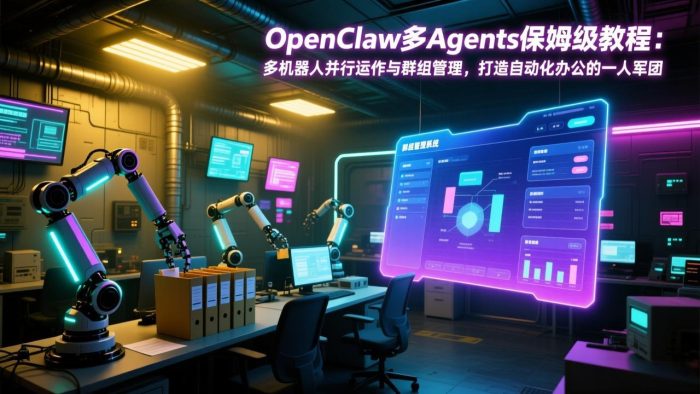 OpenClaw多Agents保姆级教程：多机器人并行运作与群组管理，打造自动化办公的一人军团|小鸡网赚博客