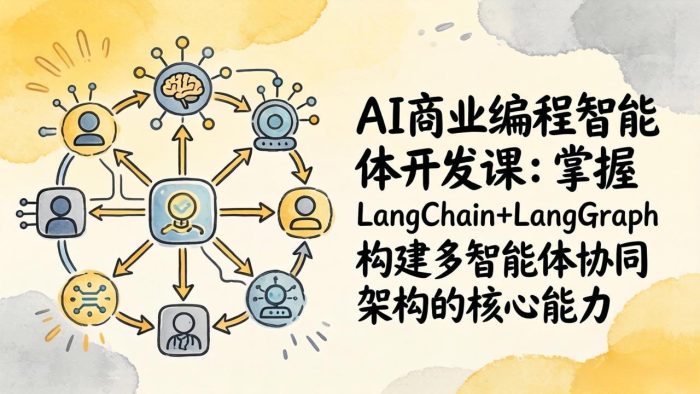 AI商业编程智能体开发课：掌握LangChain+LangGraph构建多智能体协同架构的核心能力|小鸡网赚博客