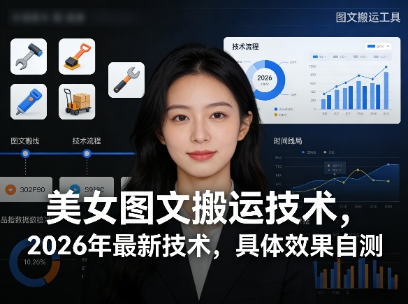 美女图文搬运技术，2026年最新技术，具体效果自测|小鸡网赚博客