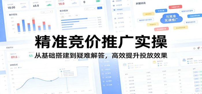 精准竞价推广实操：从基础搭建到疑难解答，高效提升投放效果|小鸡网赚博客
