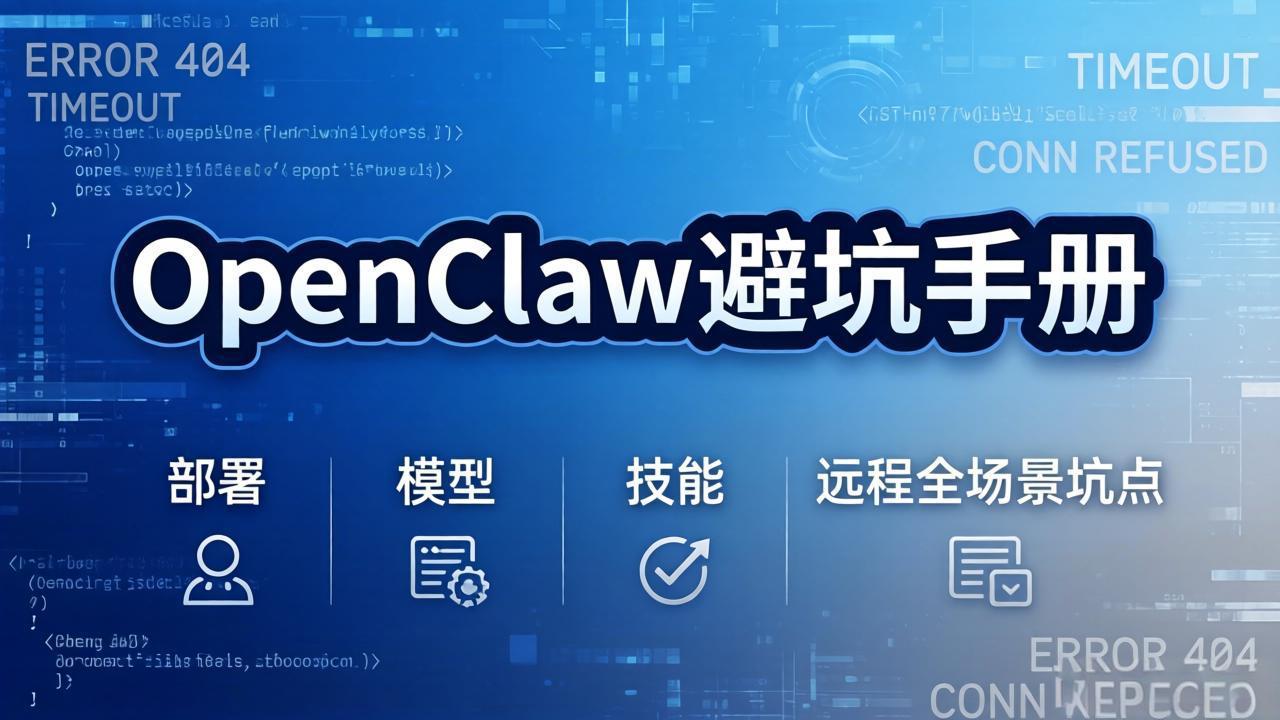 OpenClaw避坑手册：部署+模型+技能+远程全场景坑点，一次性给你说全，少走弯路|小鸡网赚博客