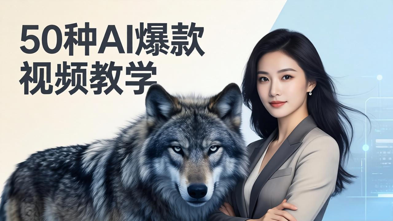 50种AI爆款视频教学：影视级古诗词+治愈萌宠+山海经蛟龙，高阶宝典商业落地|小鸡网赚博客