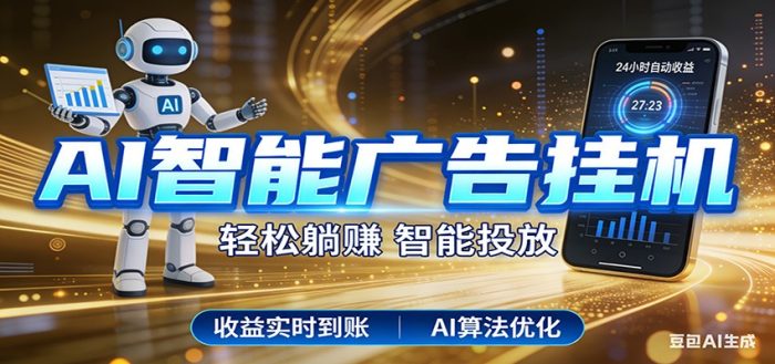 智能广告挂机新时代，利用碎片化时间实现稳定被动收益，AI帮你持续盈利|小鸡网赚博客