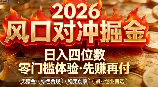2026美金对冲套利，无赠金对冲策略保驾护航，低门槛易上手实操。单人单日收益2000+|小鸡网赚博客