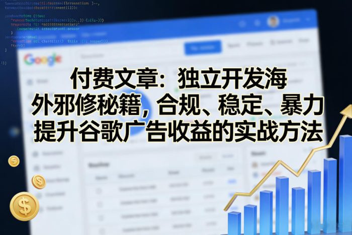 付费文章：独立开发海外邪修秘籍，合规、稳定、暴力提升谷歌广告收益的实战方法|小鸡网赚博客