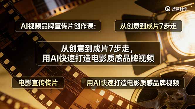 AI视频品牌宣传片创作课：从创意到成片7步走，用AI快速打造电影质感品牌视频|小鸡网赚博客