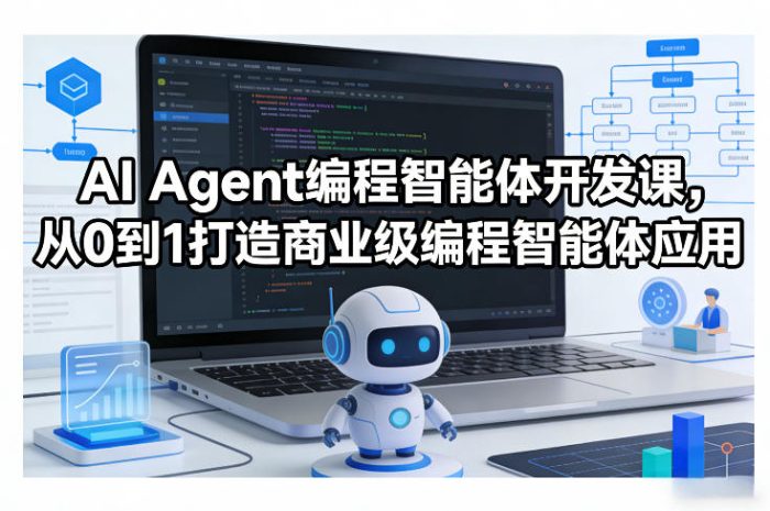 AI Agent编程智能体开发课，从0到1打造商业级编程智能体应用|小鸡网赚博客