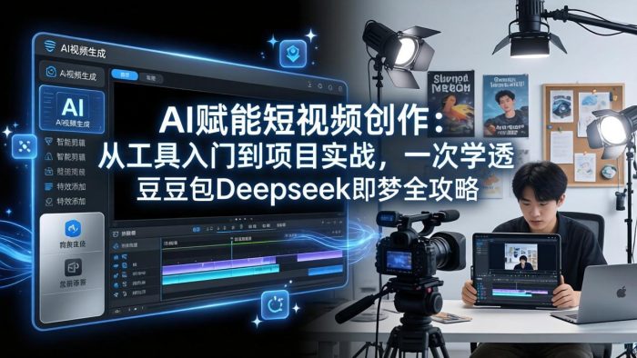 AI赋能短视频创作：从工具入门到项目实战，一次学透豆包Deepseek即梦全攻略|小鸡网赚博客