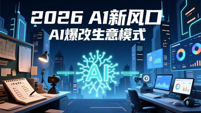 2026年AI创富新风口，用人工智能爆改你的生意模式，从短视频到直播全面降本增效抢占先机|小鸡网赚博客