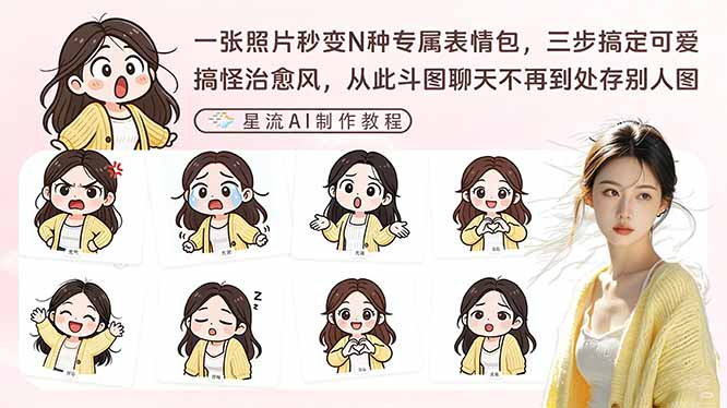 一张照片秒变N种专属表情包，三步搞定可爱搞怪治愈风，从此斗图聊天不再到处存别人图|小鸡网赚博客