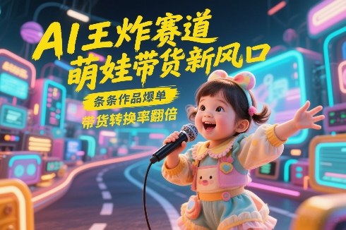 AI王炸赛道，萌娃带货新风口，条条作品爆单，带货转换率翻倍，核心逻辑拆解|小鸡网赚博客