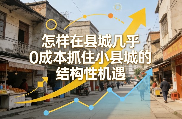 付费文章：怎样在县城几乎0成本抓住小县城的结构性机遇|小鸡网赚博客