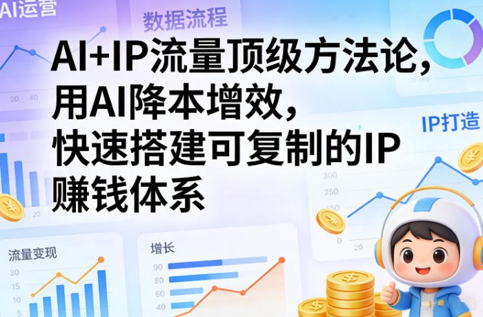 AI+IP流量顶级方法论,用AI降本增效,快速搭建可复制的IP賺钱体系|小鸡网赚博客